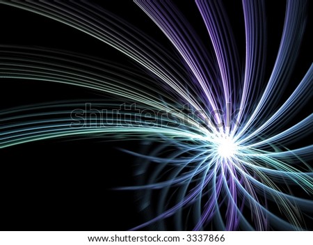swirl/vortex of light on black background