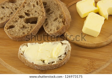 fresh bread with butter