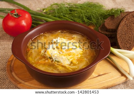 traditional russian sour cabbage soup