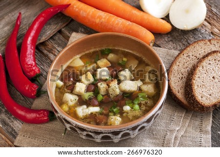 Beans vegetarian soup