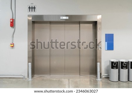 Similar – Image, Stock Photo Freight elevators in a historic Berkwerk.