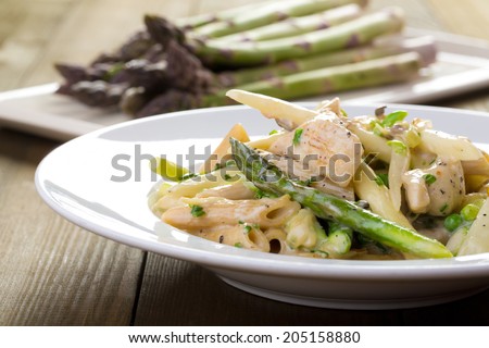 pasta with chicken and asparagus