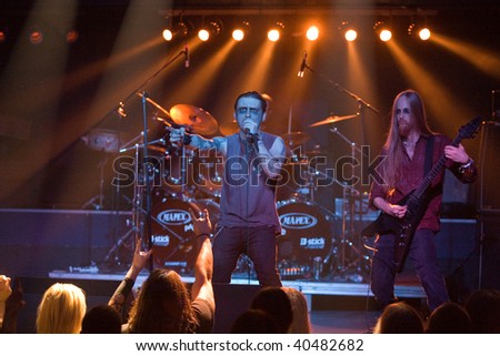 BUDAPEST-OCTOBER 04: CODE black metal band performs on stage at Diesel club on October 04, 2009 in Budapest, Hungary.
