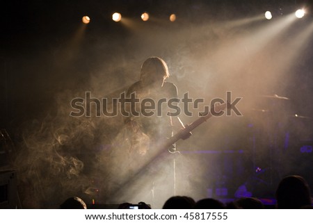 BUDAPEST - JANUARY 31: Dutch alternative Rock Band called The Gathering performs on stage at Diesel Club on January 31, 2010 in Budapest, Hungary.