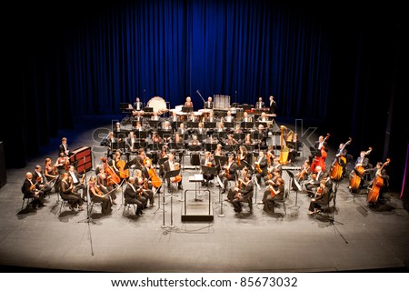 BUDAPEST - SEPT 29: Savaria Symphonic Orchestra perform on concert  at \