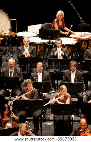 BUDAPEST - SEPT 29: Savaria Symphonic Orchestra perform on concert  at \