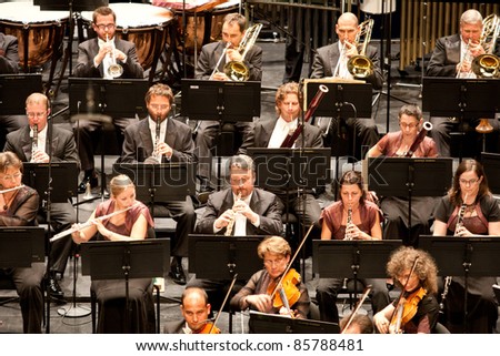 BUDAPEST - SEPT 29: Savaria Symphonic Orchestra perform on concert at 