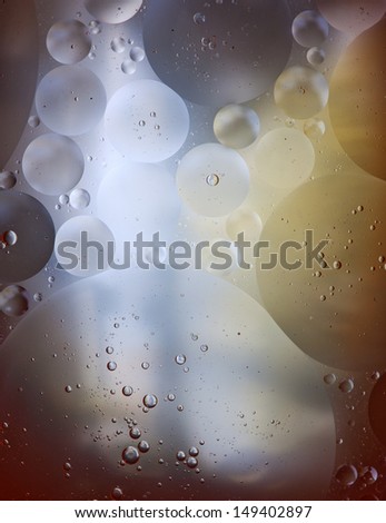 Abstraction, oil bubbles in water