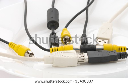 Wires and connectors for computer audio video
