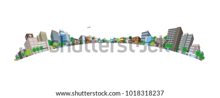 Vector illustration of the cityscape