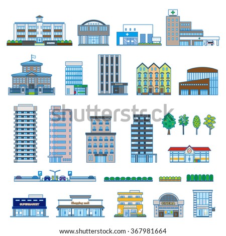 Various buildings