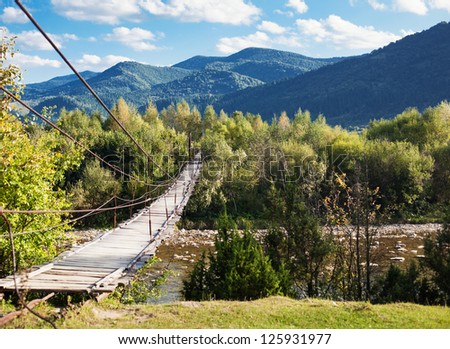 views of the Carpathian mountains and river