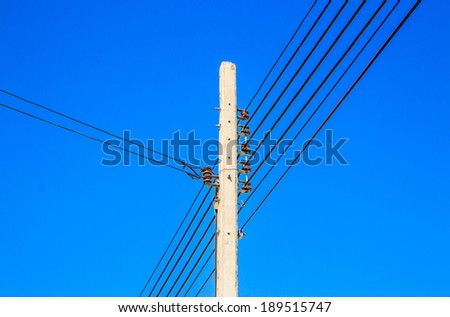 Wire on a power pole -Street Light