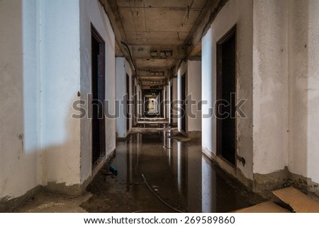 Similar – Image, Stock Photo abandoned hotel Hotel