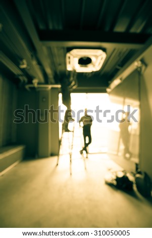 Blur Picture Construction Site - Construction work and Air Conditioning Technician