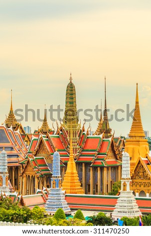 Bangkok city Temple of the Emerald Buddha Bangkok, Asia Thailand (Wat Phra Kaeo)