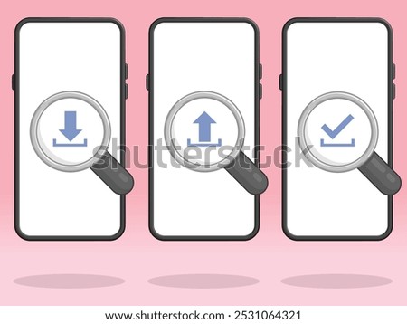 Smartphone Magnifier Download Upload Complete Inspection