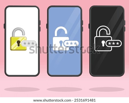 Smartphone Lock Open Password Input Box