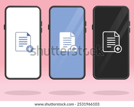 Smartphone File Plus Write New Document