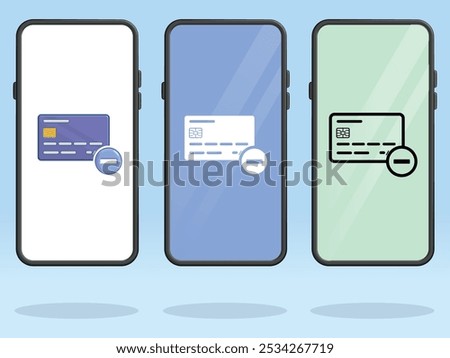 Smartphone Credit Card Minus Payment Removal