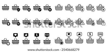 Icon Shopping Basket Checkout Purchase Transaction