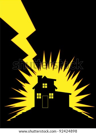 House Struck by Lightning