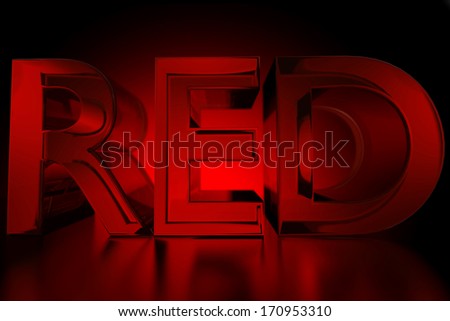 Word Red on black and red background transparent
