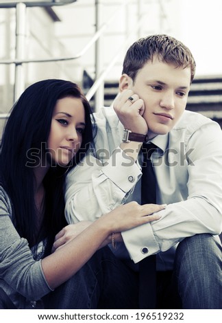Young couple in depression