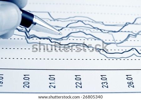 Stock market graphs monitoring.