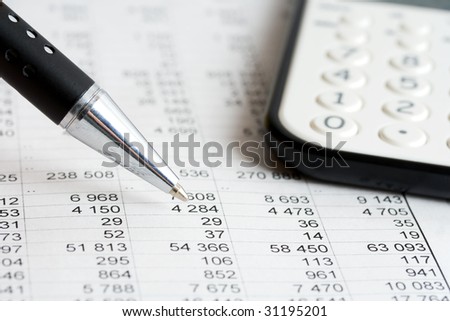 Calculator and analyzing of financial data.