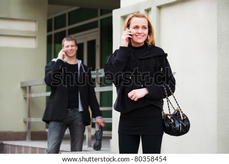 Young people on the phone