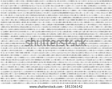 Sheet of binary codes listing vector background texture