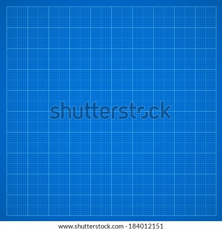 Blue grid paper or oscillograph screen, vector  background