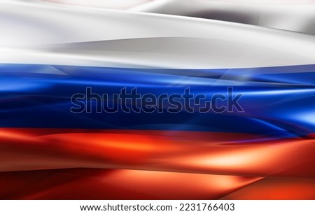 Russia  flag abstract 3D smooth shiny glass background  Stock fotó © 