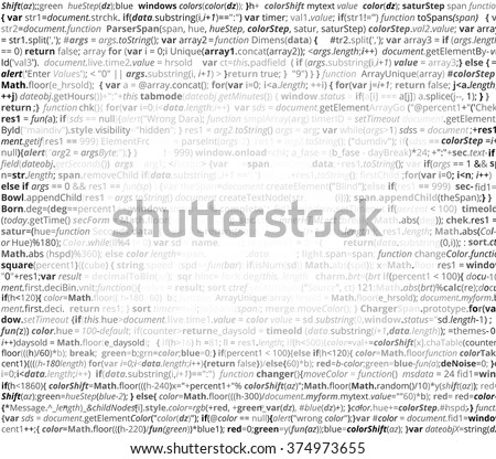 Abstract program listing with gradient fall off for your text. Screen of source code script. Vector background