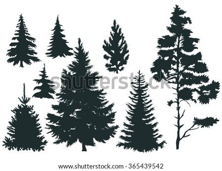 Pine Tree Silhouette | Free download on ClipArtMag