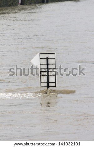 PRAGUE - JUNE 3: Massive raining caused flooding in Prague on june 3, 2013 in Czech republic. Rising Vltava river forced several parts of the city to be evacuated or to be ready for evacuation.