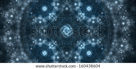 Abstract fractal blue storm