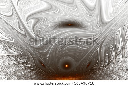 Abstract fractal sepia demon background.