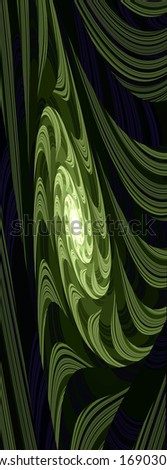 abstract fractal high resolution green spiral