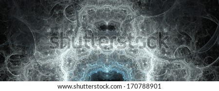 Abstract white and light blue circular shining background with a detailed pattern