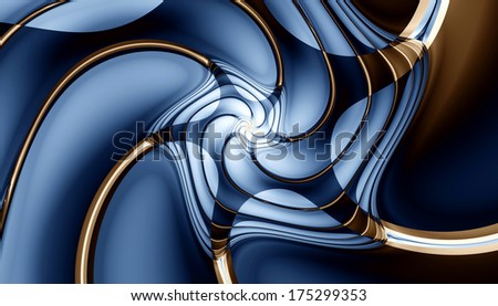 Abstract high resolution spiral background with a detailed pattern in bronze and blue colors
