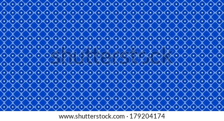 Blue abstract fractal background in high resolution with a detailed simple geometric pattern consisting of a grid of squares in between of circles which have dots inside.