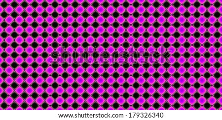 Pink and black abstract fractal background in high resolution with a detailed simple geometric pattern consisting of a grid of diamond shapes and circles, all interconnected in a grid.