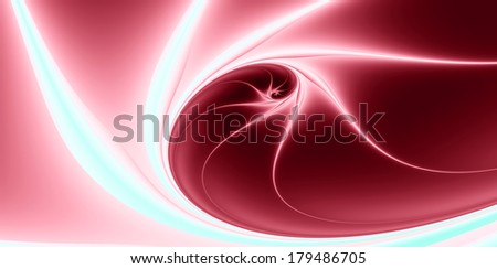 Abstract fractal twisted spiral background in high resolution in red color