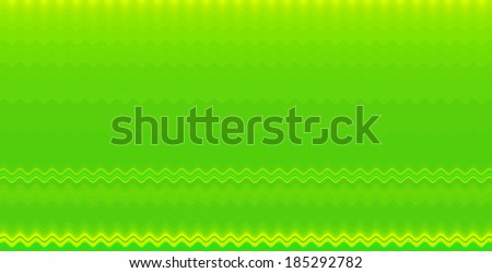 Simple green background with a detailed yellow wavy pattern at the top and bottom