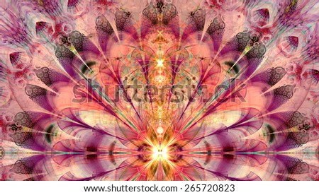 Beautiful abstract flower bouquet background in bright shining pink,yellow,red,black colors