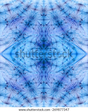Abstract high resolution fractal background with a detailed diamond shaped pattern in pastel blue and pink