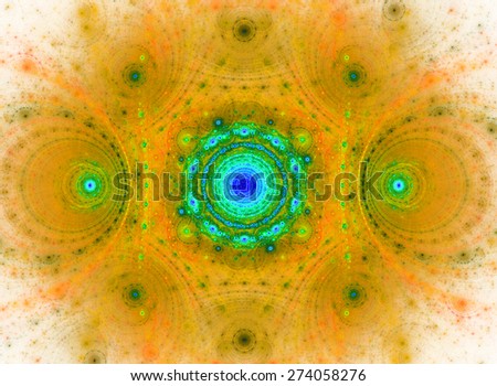 Abstract discoid vivid glowing orange,green,teal background with a detailed interconnected pattern, all in high resolution and vivid