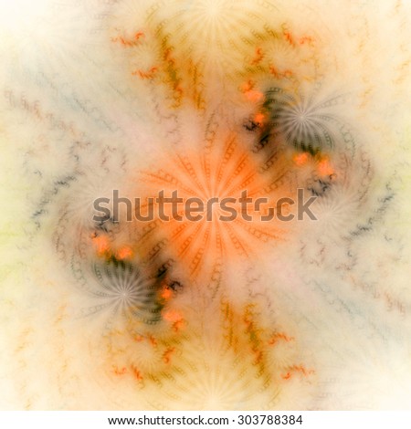 Abstract high resolution spiraling storm background in light pastel orange
